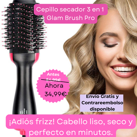 Cepillo Secador 3 en 1 Glam Brush Pro