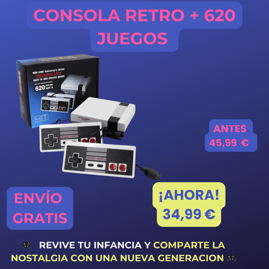 Consola Retro + 620 Juegos